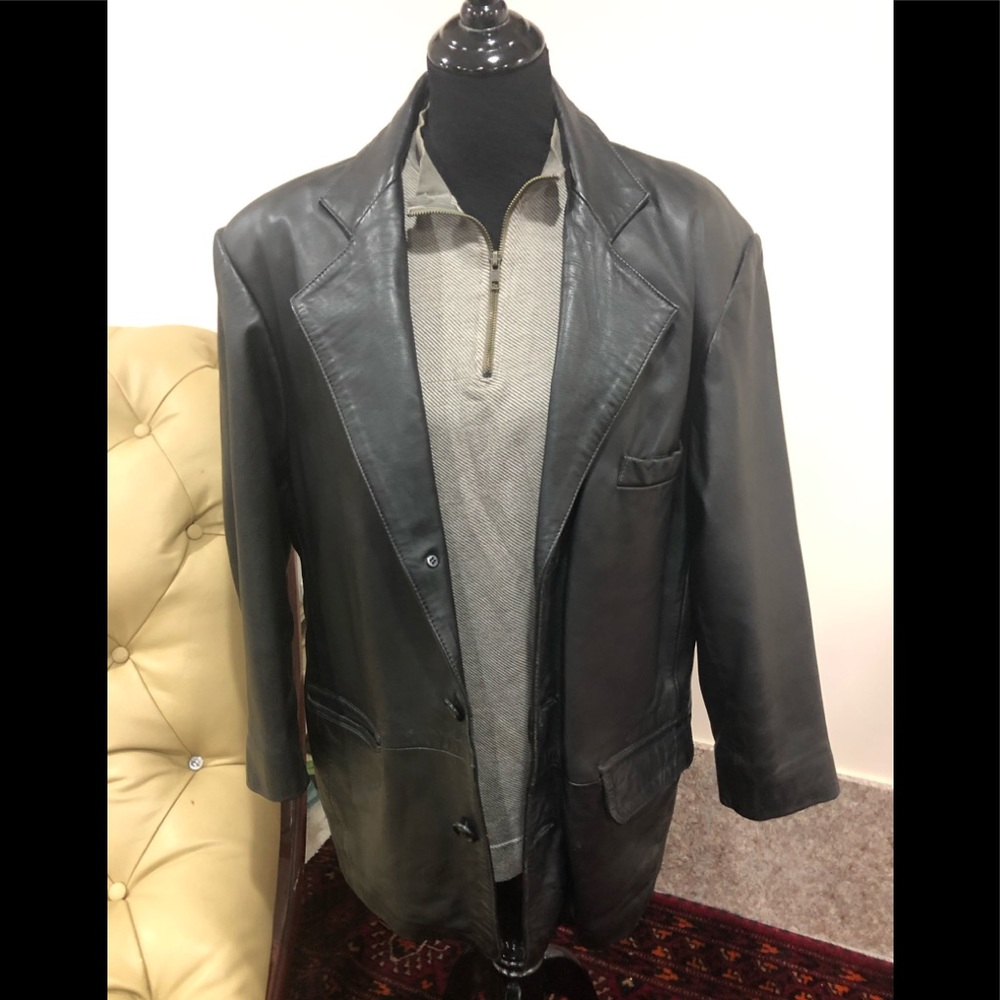 Hudson Black Leather Jacket Size M